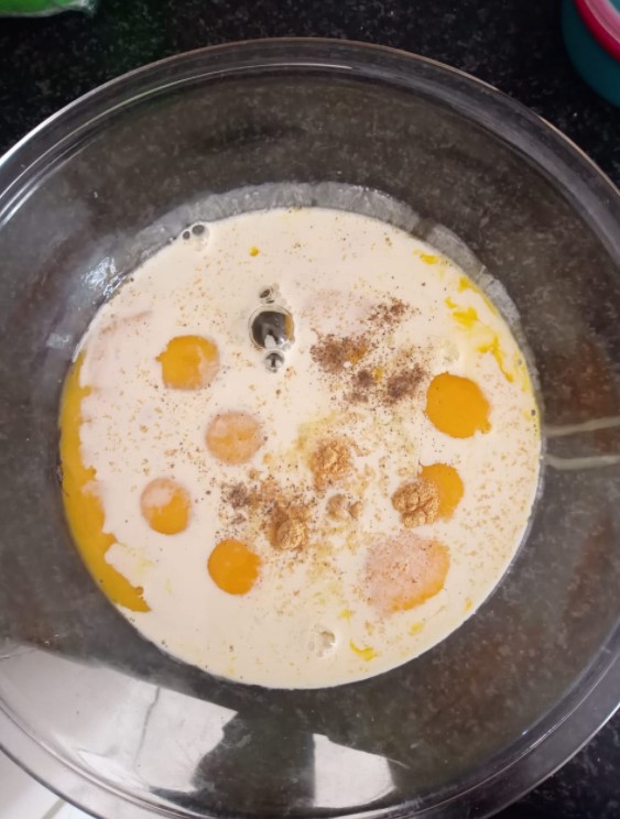 Keto egg bites bowl mixture